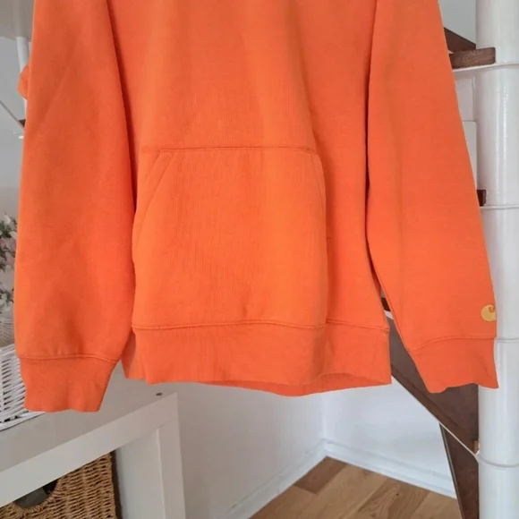 Carhartt Size S Mens Orange Hoodie Pullover Long Sleeve. - Picture 3 of 11